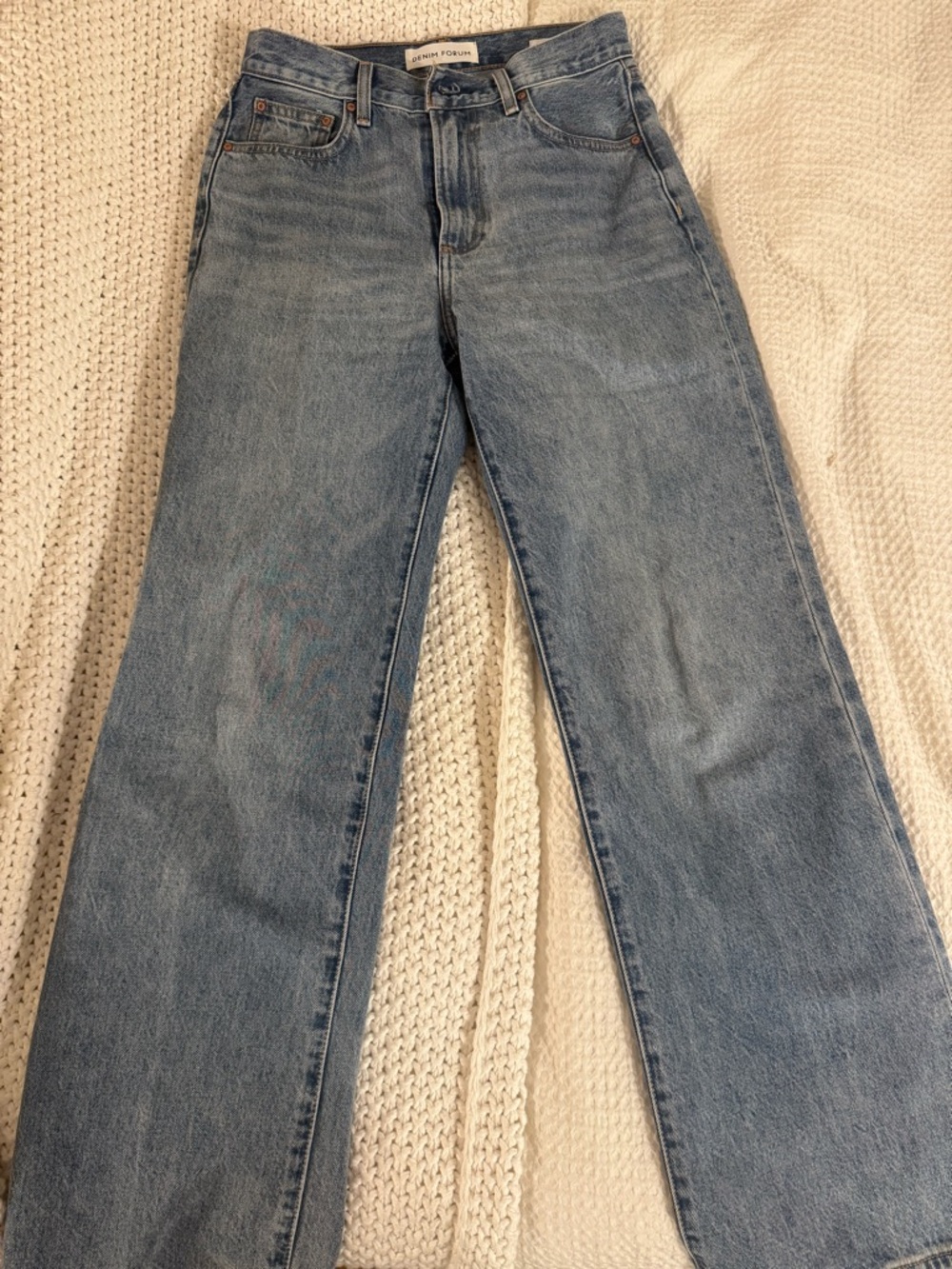 Denim Forum Farrah 7 Yrs Blue Wide Leg Jeans Size 26